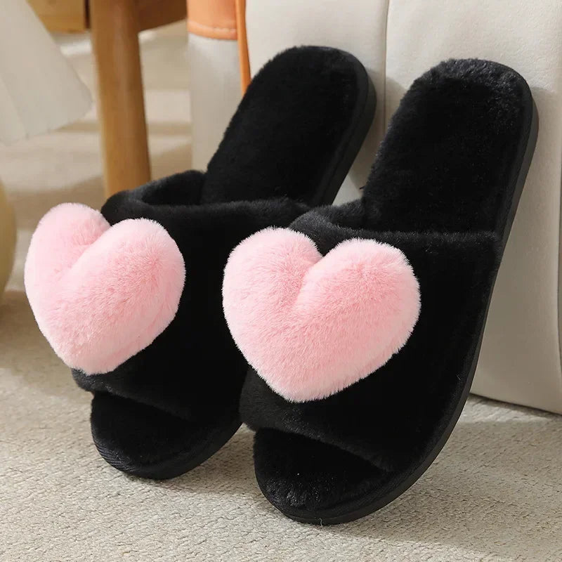 Chausson motif coeur femme