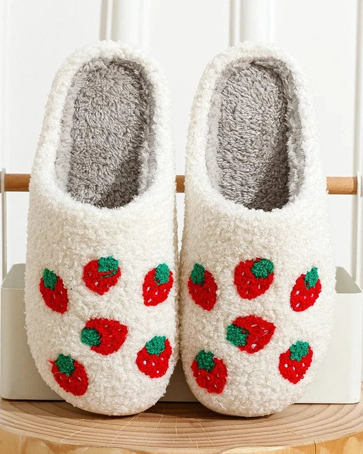 Chausson femme motif fruit