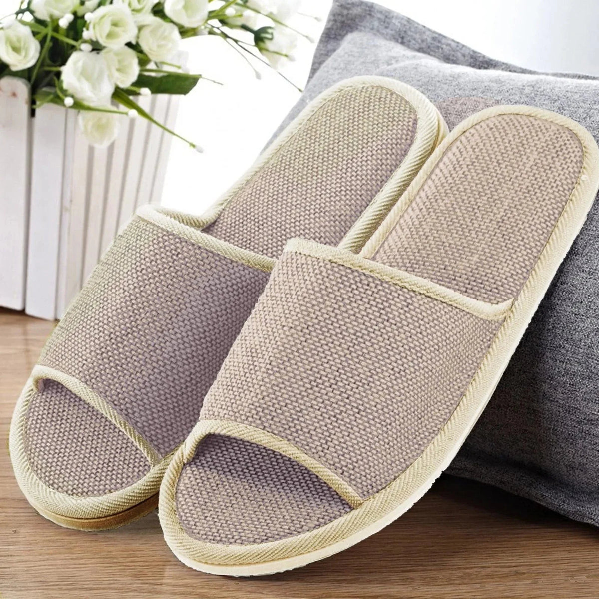 Chausson sandale homme tissu