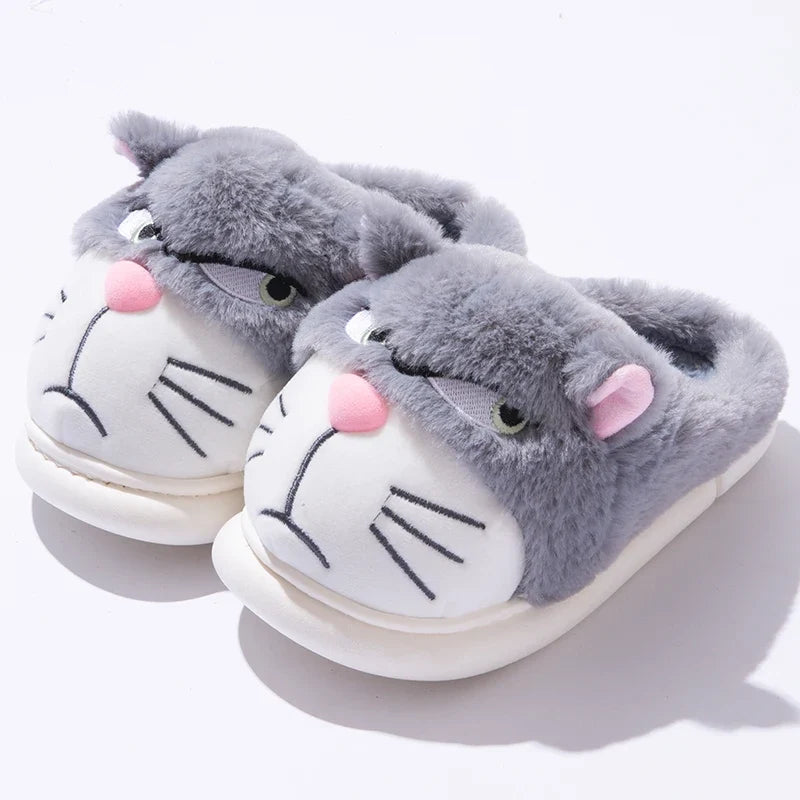 Chausson femme motif chat