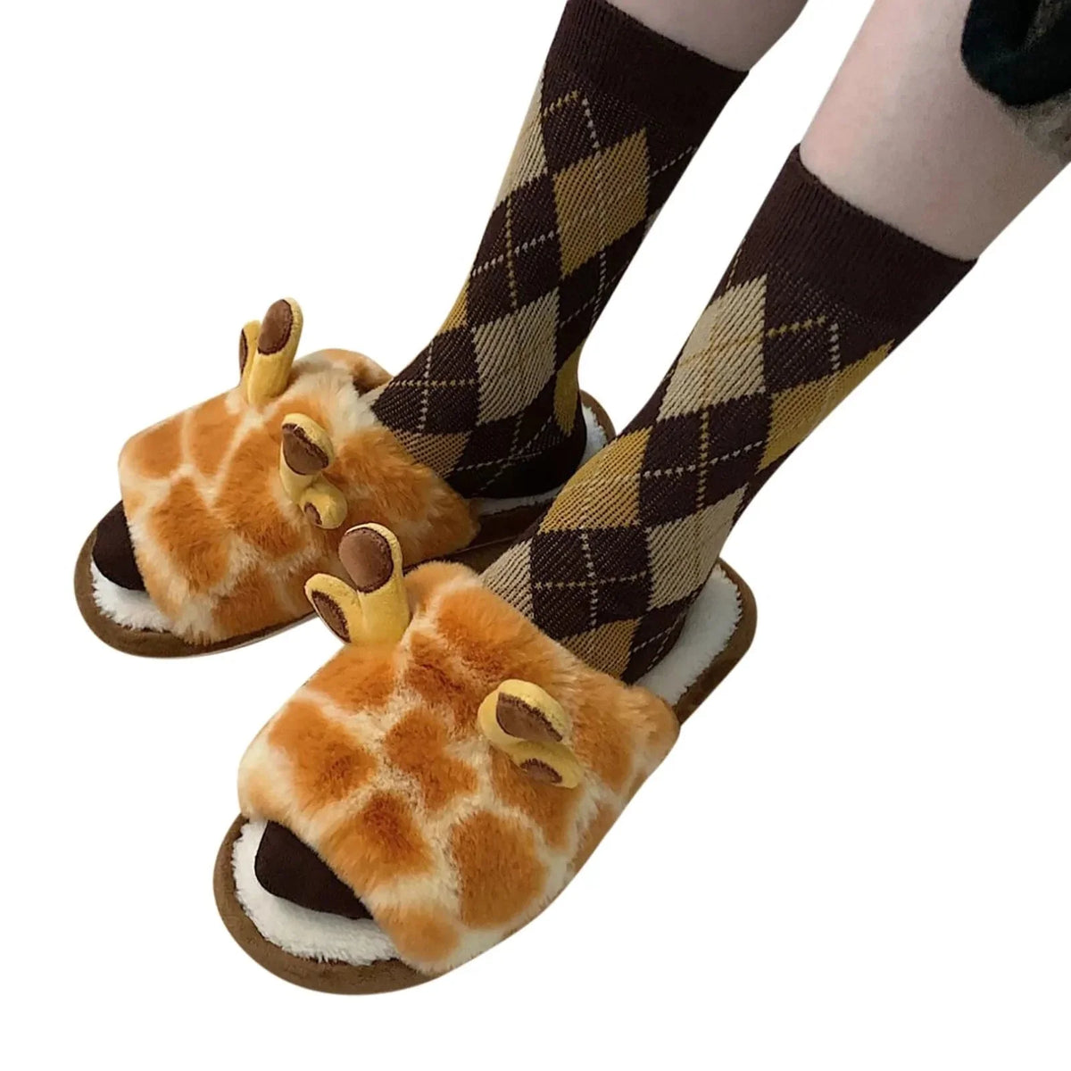 Chausson sandale girafe femme