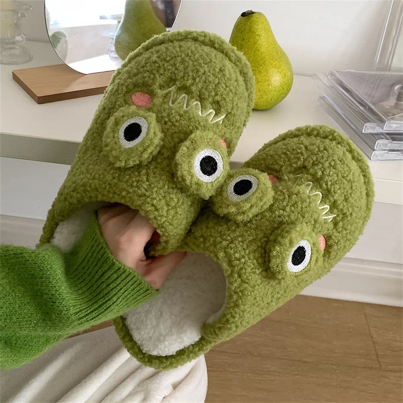 Chausson grenouille fausse fourrure