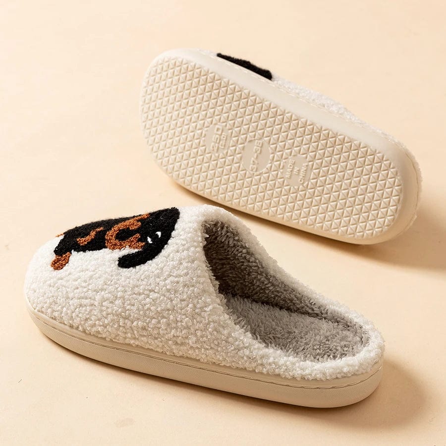 Chausson teckel femme blanc