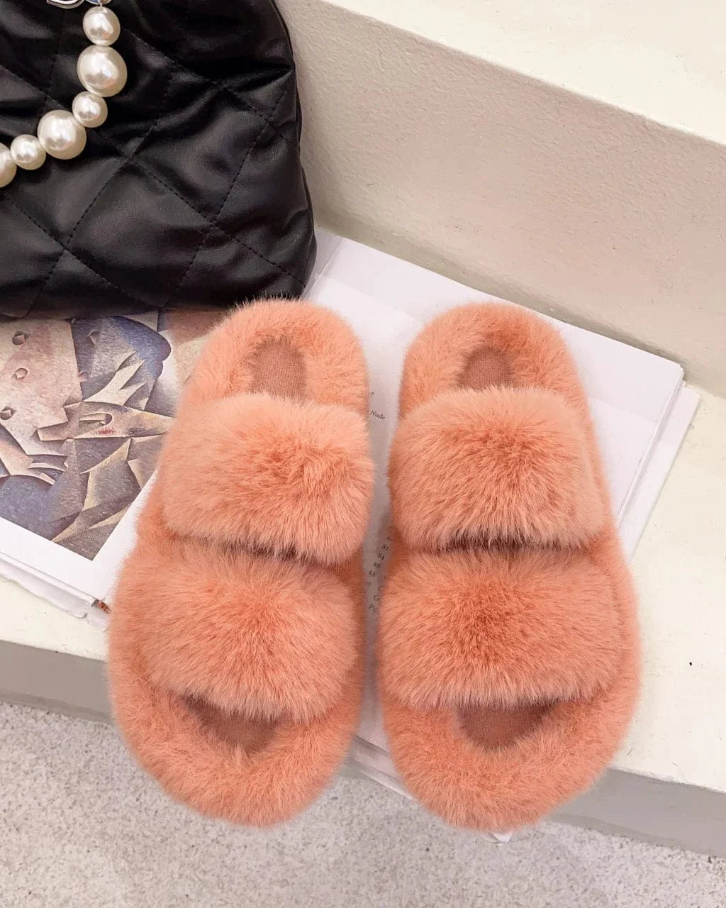 Chausson sandale fourré femme