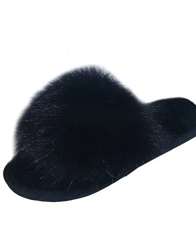 Chausson sandale femme poilu