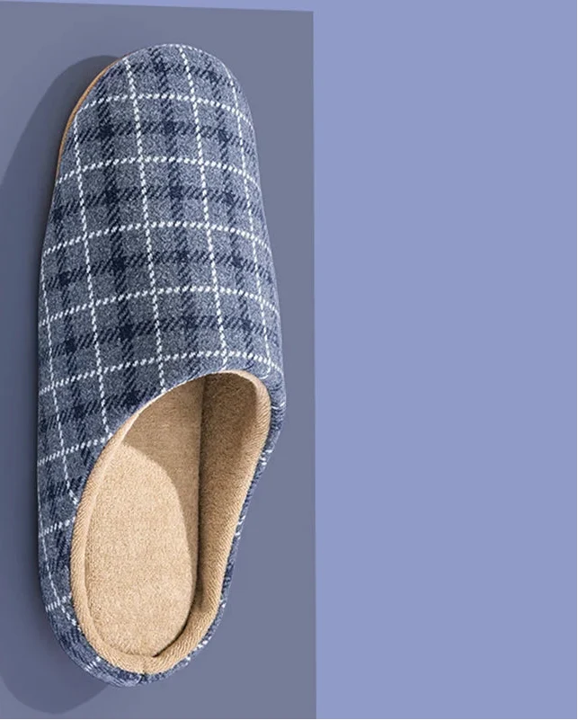Chausson intérieur motif carreaux
