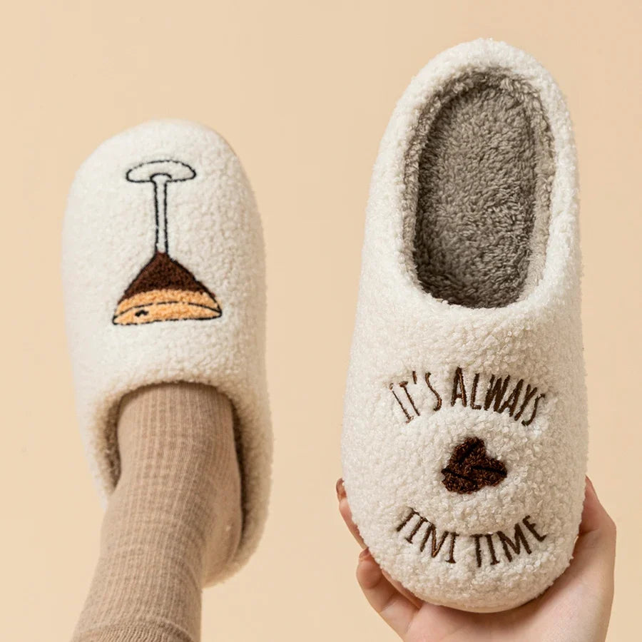 Chausson femme hiver peluche