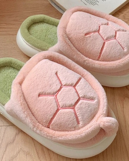 Chausson tortue peluche