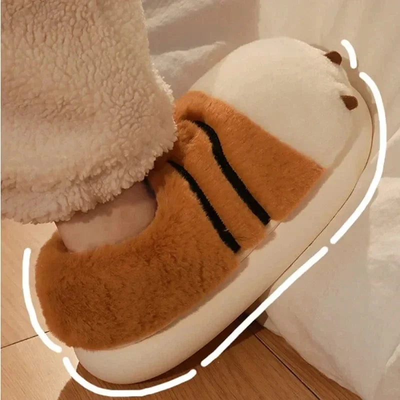 Chausson tigre peluche