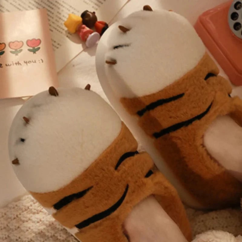 Chausson tigre peluche