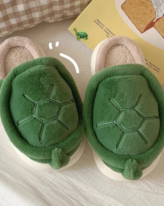 Chausson tortue peluche