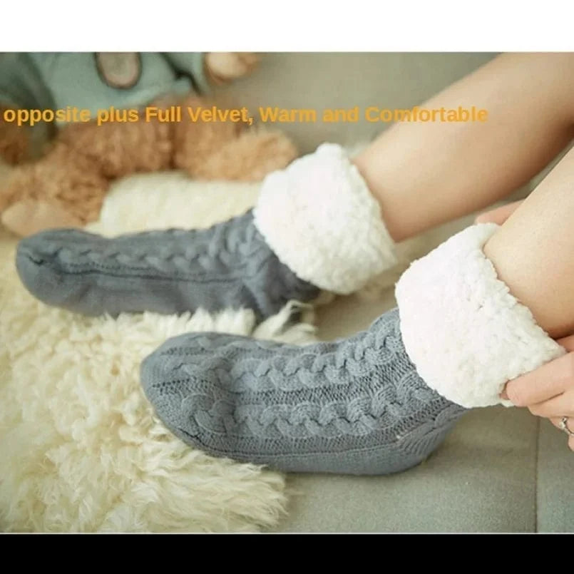 Chausson chaussette antidérapant femme