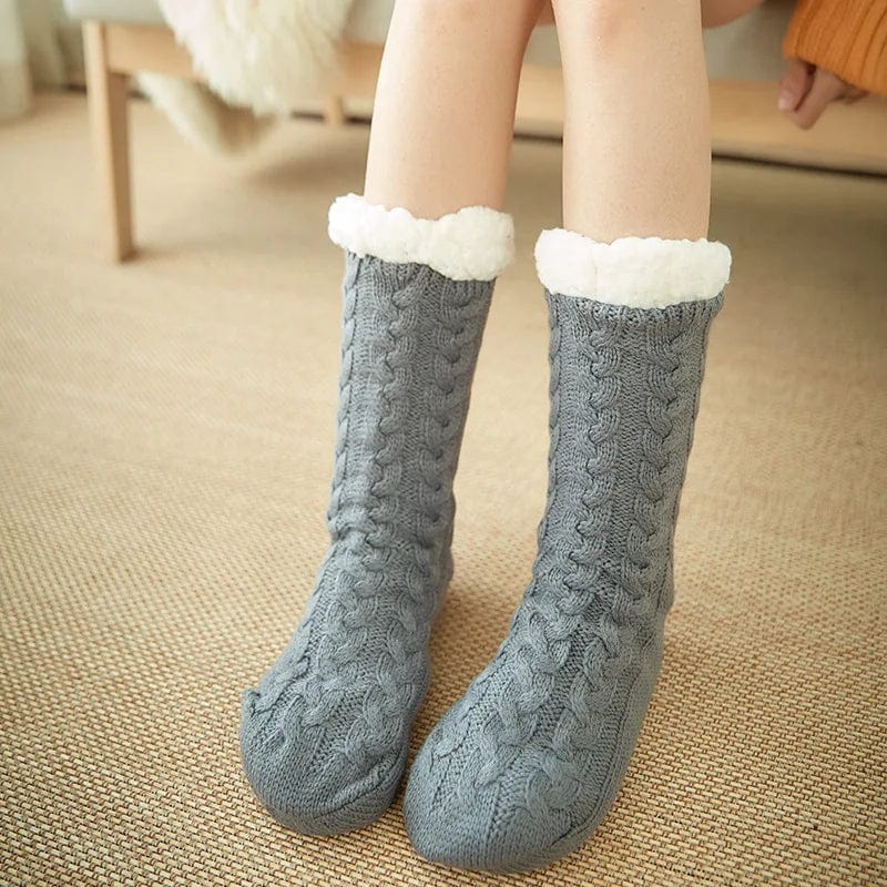 Chausson chaussette antidérapant femme
