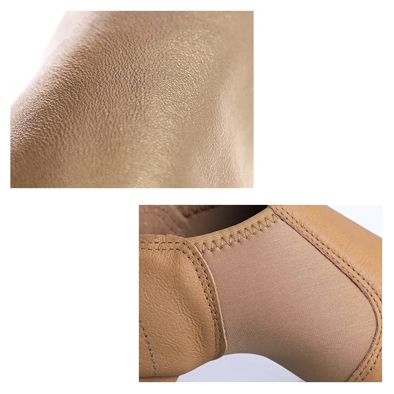 Chaussons cuir gym danse