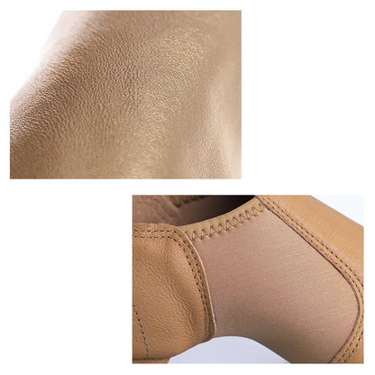 Chaussons cuir gym danse