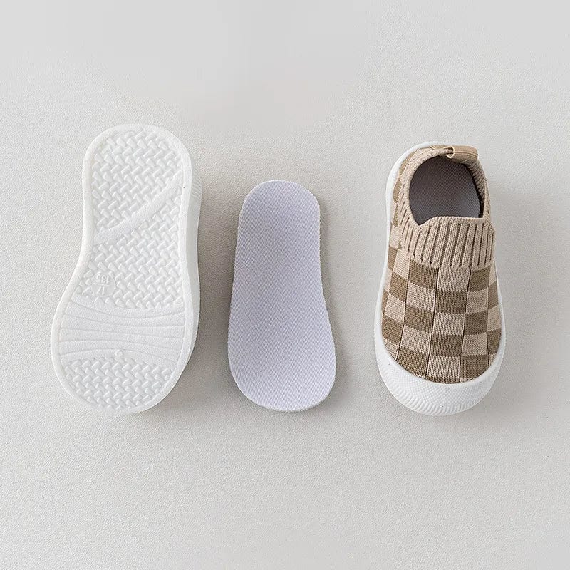 Chausson enfant carreaux