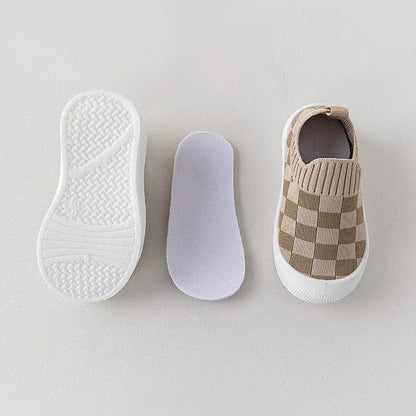 Chausson enfant carreaux