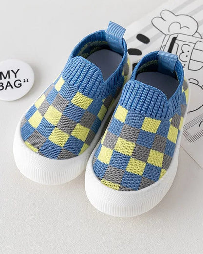 Chausson enfant carreaux