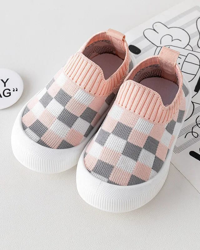 Chausson enfant carreaux