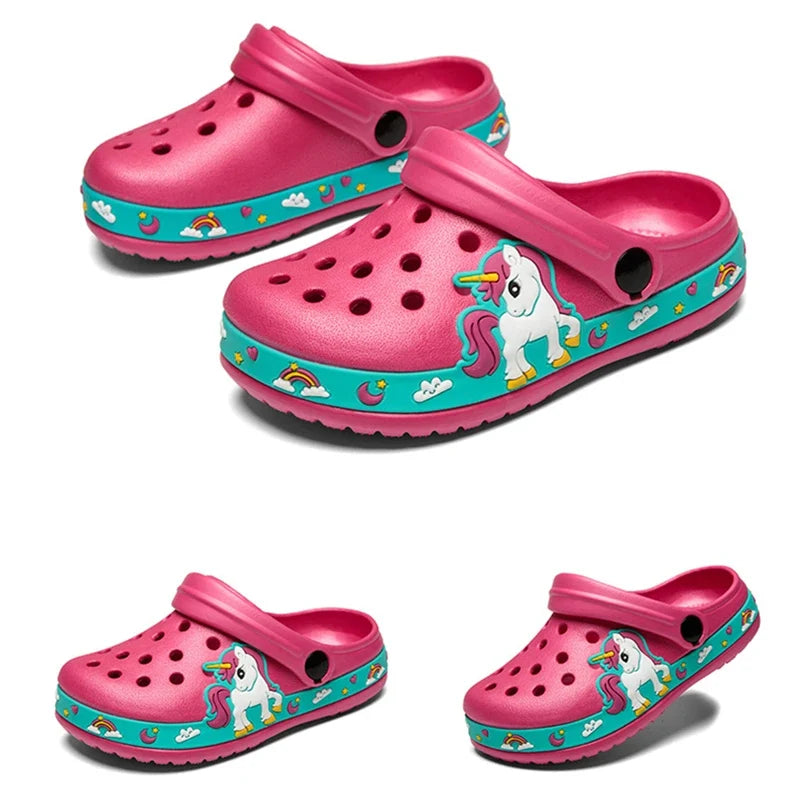 Chausson enfant été licorne
