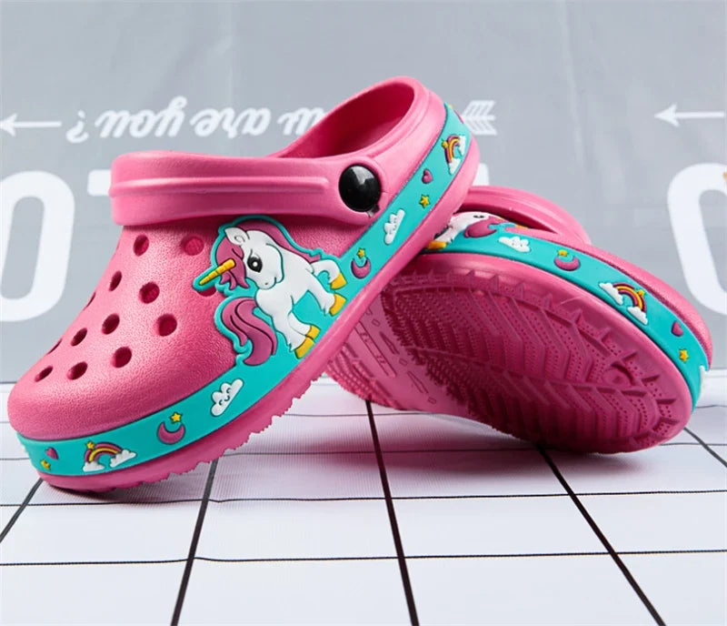 Chausson enfant été licorne