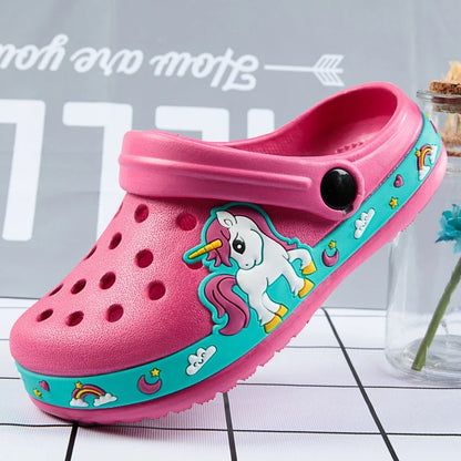 Chausson enfant été licorne