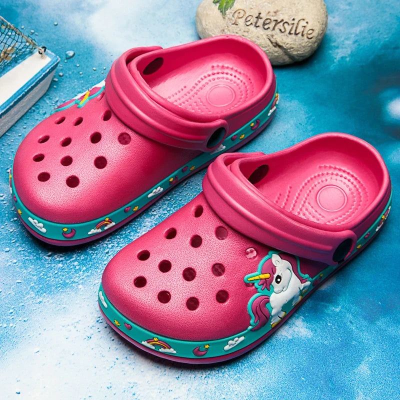 Chausson enfant été licorne