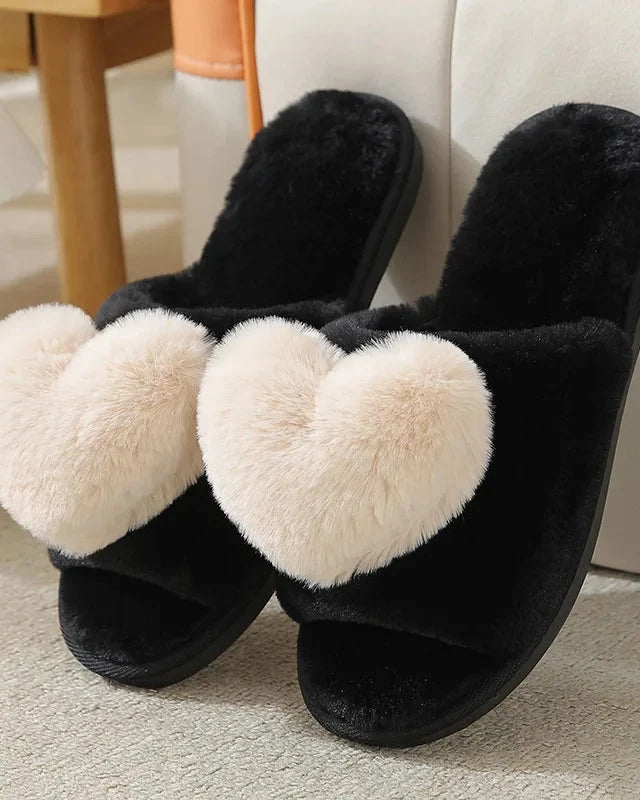 Chausson motif coeur femme