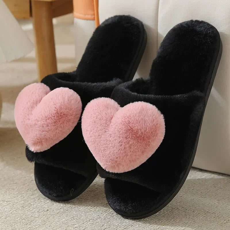 Chausson motif coeur femme