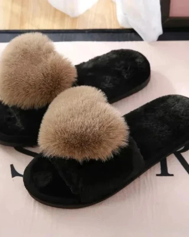 Chausson motif coeur femme