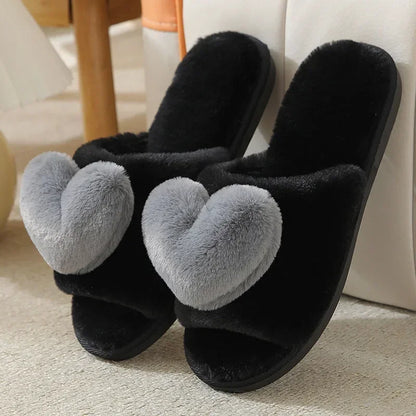 Chausson motif coeur femme