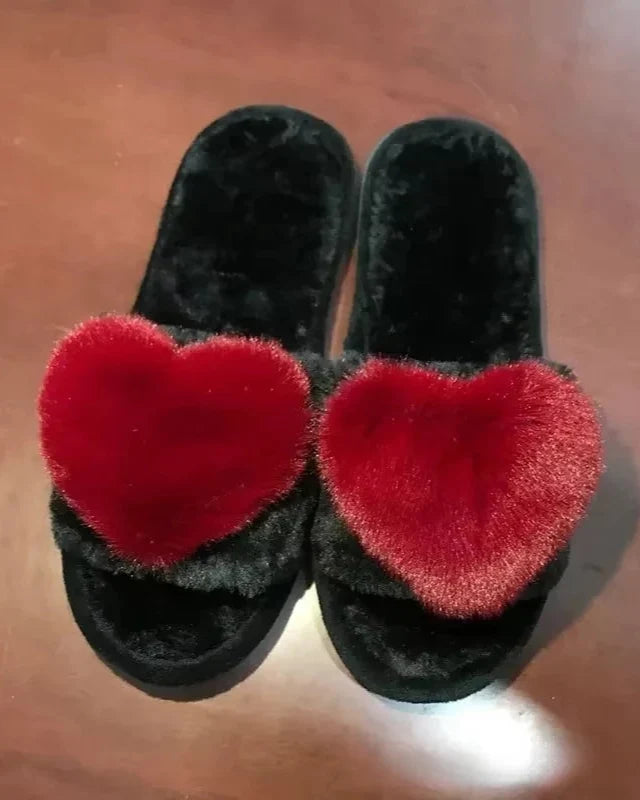 Chausson motif coeur femme