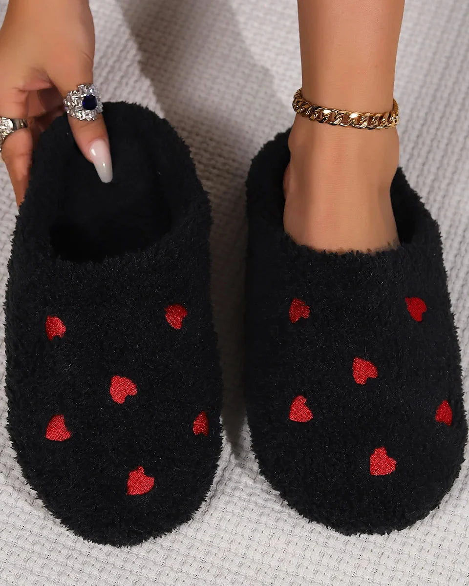Chausson femme coeur