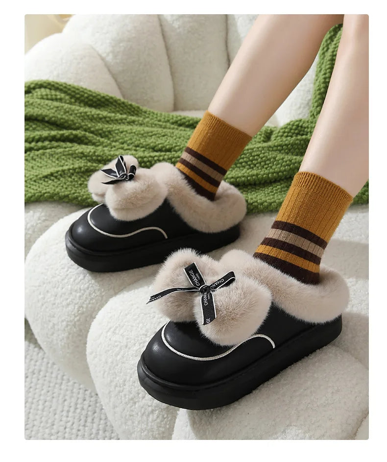 Chausson femme hiver polyester