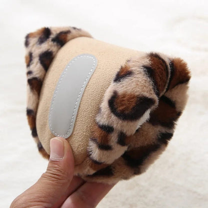 Chausson femme imprimé léopard