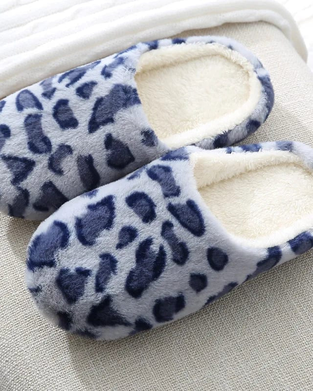 Chausson femme imprimé léopard