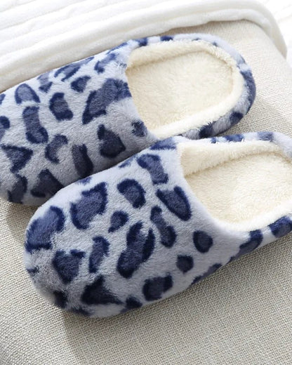 Chausson femme imprimé léopard