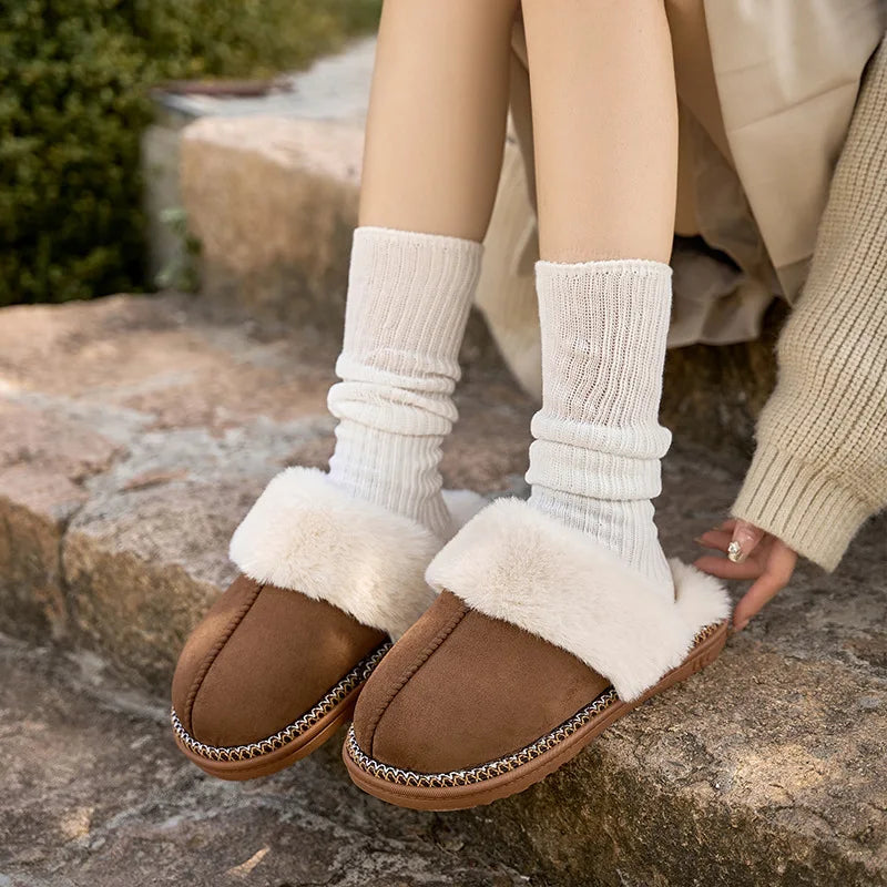 Chausson femme motif léopard