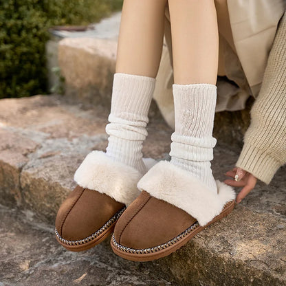 Chausson femme motif léopard
