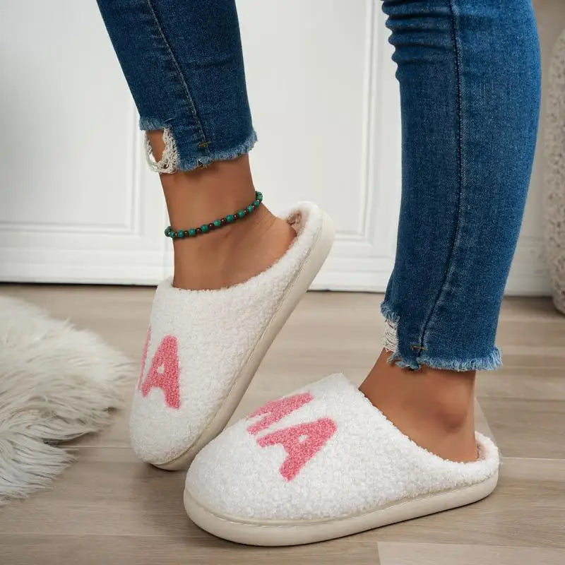 Chausson femme brodé MA