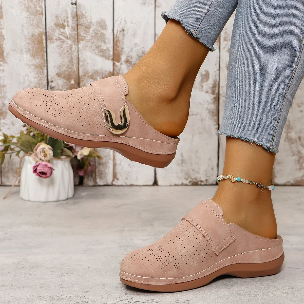 Chausson mule femme talon