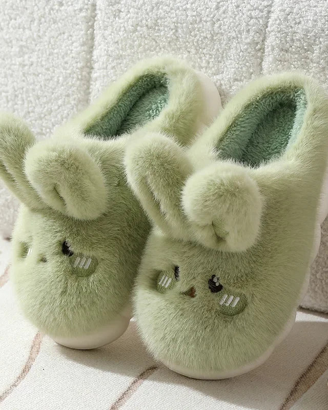Chausson femme lapin fourrure