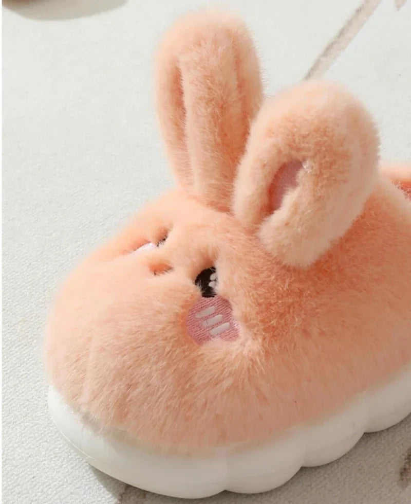 Chausson femme lapin fourrure