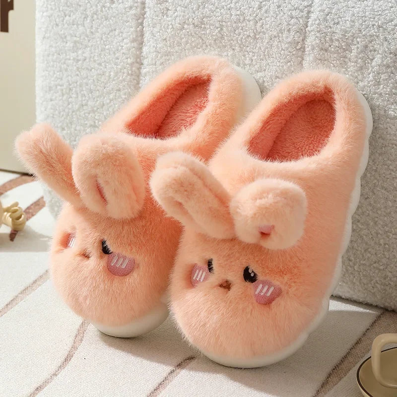 Chausson femme lapin fourrure