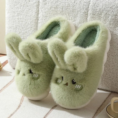 Chausson femme lapin fourrure