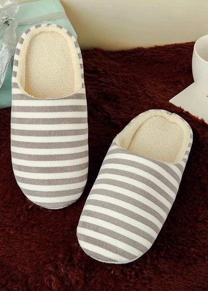 Chaussons femme rayés