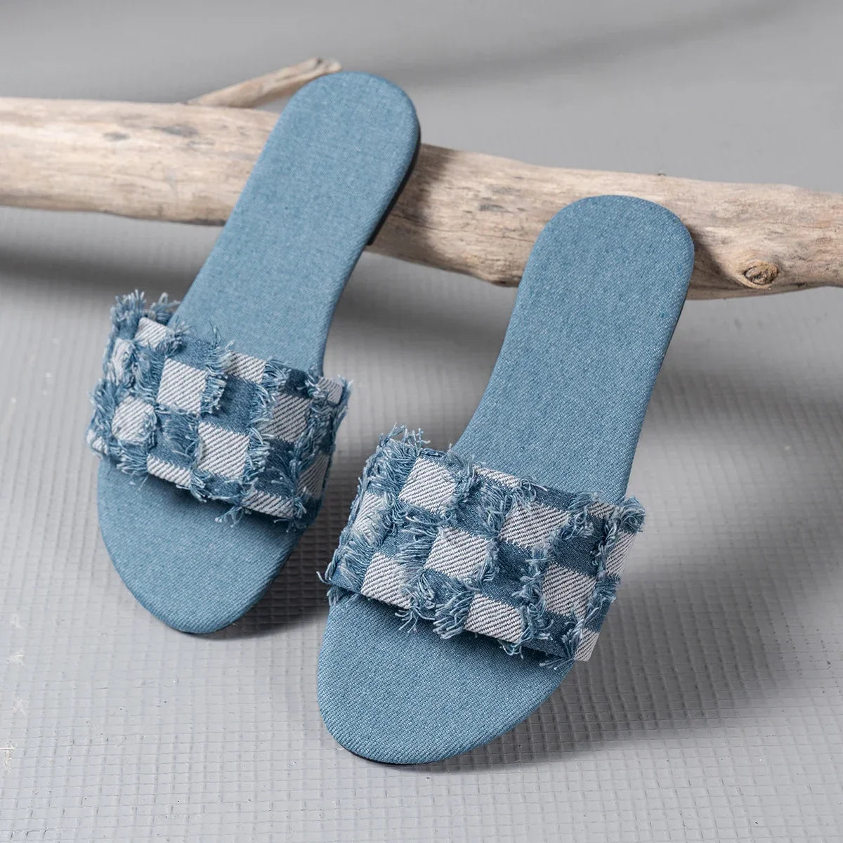 Sandale femme en denim