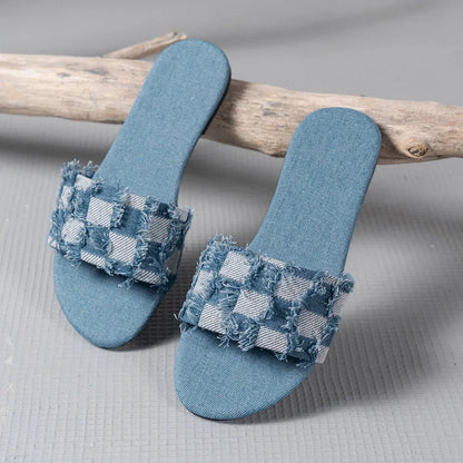 Sandale femme en denim