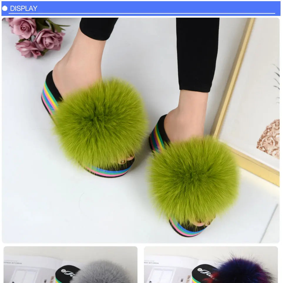 Chaussons fourrure femme compensés