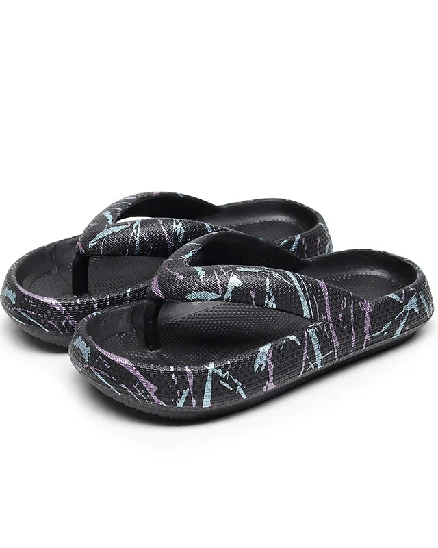 Tongs femme motif léopard